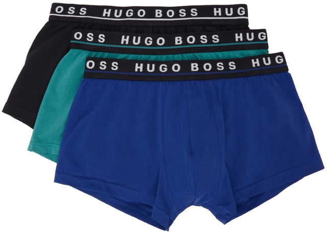 Boss Three-Pack Multicolor Trunk Boxers - Boxeurs de tronc multicolore de boss trois-pack - 보스 3 팩 여러 가지 빛깔의 트렁크 권투 선수