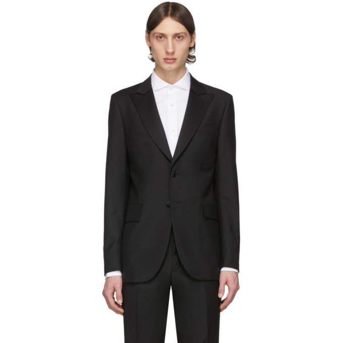 Tiger of Sweden Black Wool 1903 Tuxedo Blazer