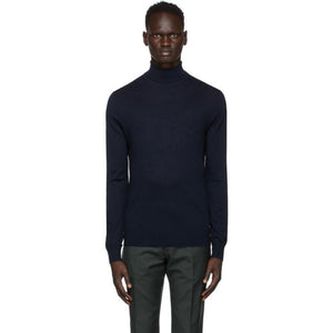 Tiger of Sweden Navy Wool Nevile Turtleneck