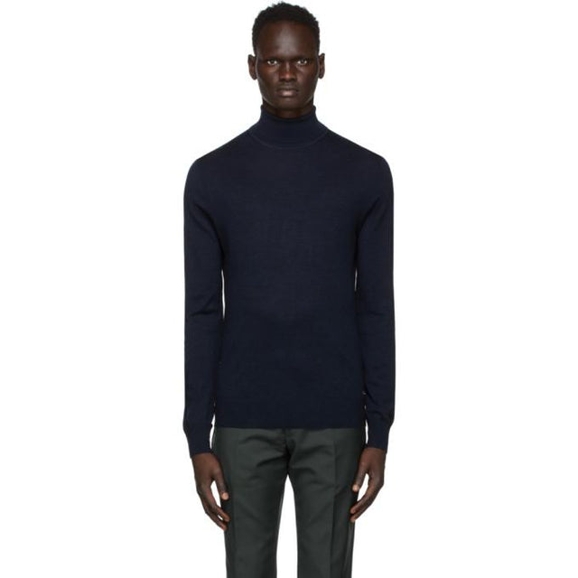 Tiger of Sweden Navy Wool Nevile Turtleneck