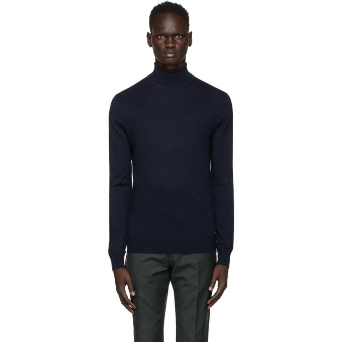 Tiger of Sweden Navy Wool Nevile Turtleneck