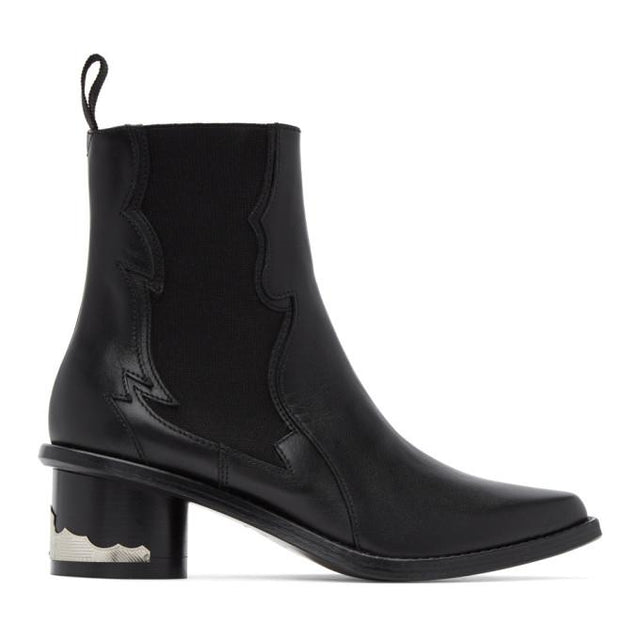Toga Pulla Black Leather Chelsea Boots