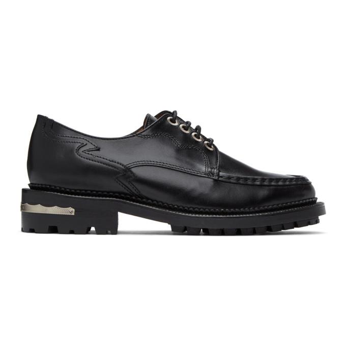 Toga Pulla Black Treaded Lace-Up Derbys