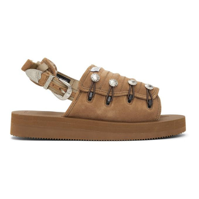 Toga Tan Suicoke Edition Suede AJ502 Sandals