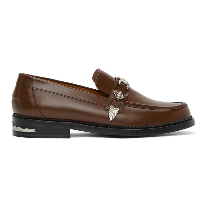 Toga Virilis Brown Leather Loafers – BlackSkinny