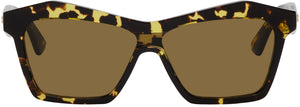 Bottega Veneta Tortoiseshell Shiny Sunglasses - Lunettes de soleil brillantes de tortue Bottega Veneta Shiny - Bottega Veneta Tortoiseshell 반짝이 선글라스