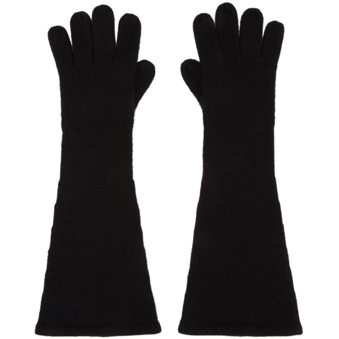 Toteme Black Cashmere Gloves