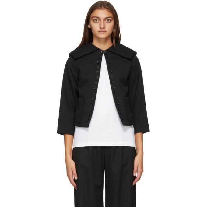Tricot Comme des Garcons Black Wool Button-Up Jacket