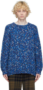 ts(s) Blue Wool Marled Sweater - TS (S) Pull mart de laine bleue - TS (S) 블루 울 홀드 스웨터
