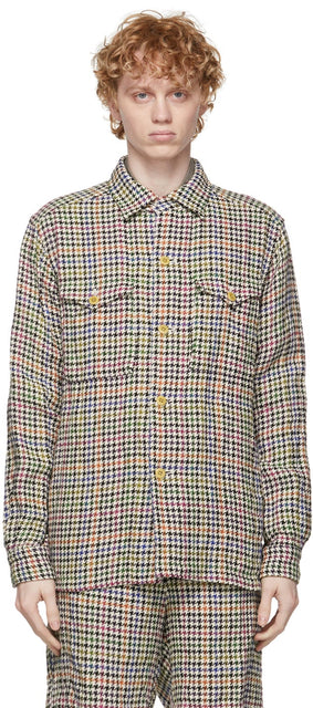 ts(s) Multicolor Houndstooth Shirt - Ts (s) chemise de poule multicolore - TS (s) 여러 가지 빛깔의 houndstooth 셔츠입니다
