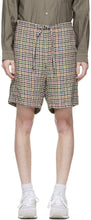 ts(s) Multicolor Linen Houndstooth Shorts - TS (S) Short de poule de poule de lin multicolore - TS (s) 여러 가지 빛깔의 린넨 houndstooth 반바지