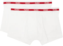 Hugo Two-Pack White Logo Trunk Boxers - Boxeurs de ligne de logo blanc hugo deux pack - Hugo 2 팩 화이트 로고 트렁크 권투 선수