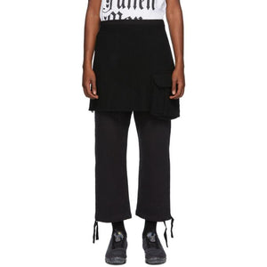 Undercover Black Wool Apron Skirt