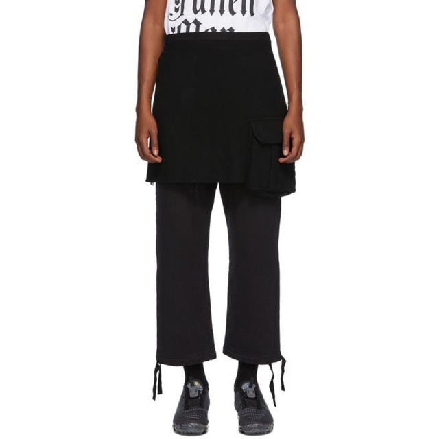 Undercover Black Wool Apron Skirt