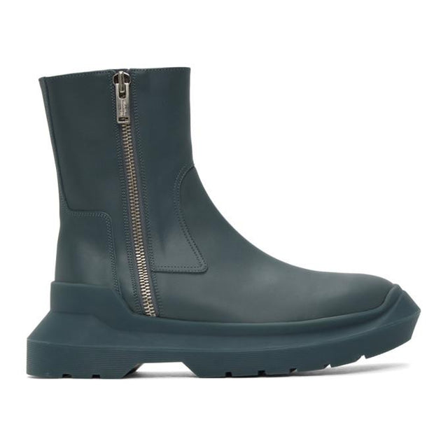 Undercover Blue Leather Zip Boots