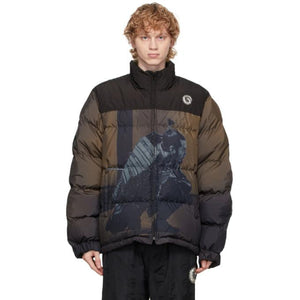 Undercover Brown Down Throne of Blood Graphic Puffer Jacket
