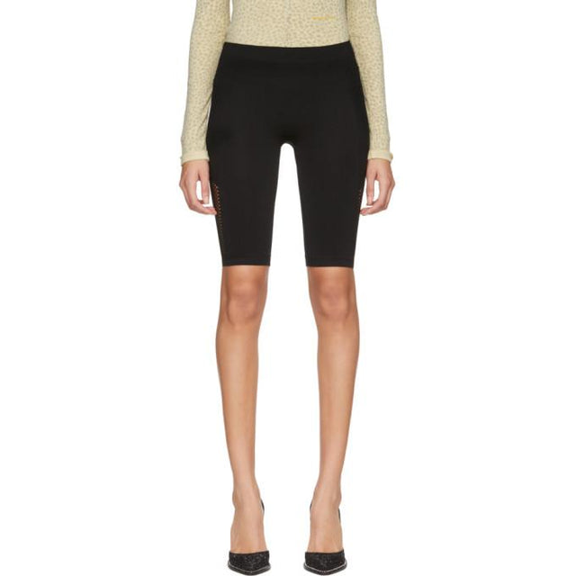 Unravel Black Knit Seamless Cycling Shorts