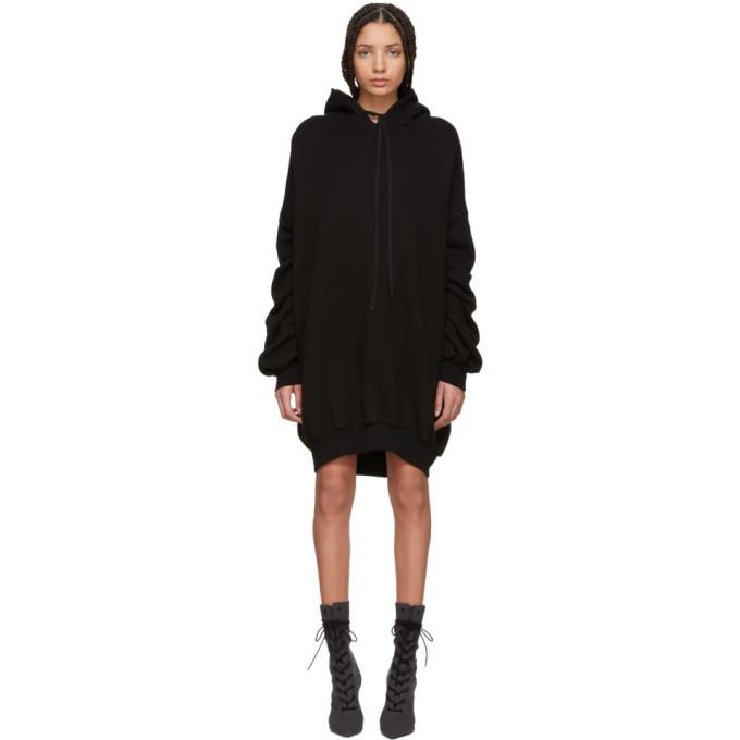 Unravel SSENSE Exclusive Black Hooded Dress-BLACKSKINNY.COM