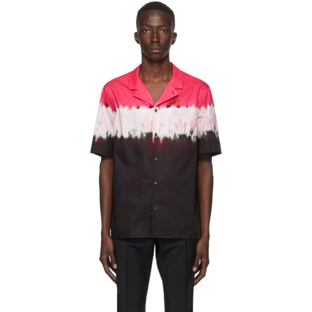 Valentino Black and Pink Tie-Dye Shirt