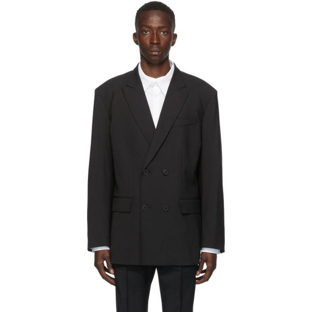 Valentino Black Double-Breasted Blazer