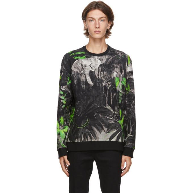Valentino Black Mural Jungle Sweatshirt