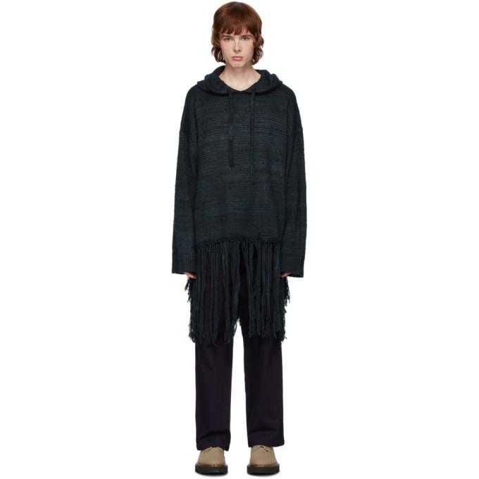Valentino Black Silk Fringe Hoodie