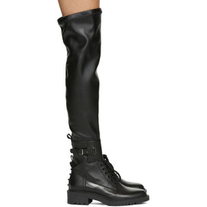 Valentino Black Valentino Garavani Over-The-Knee Rockstud Boots