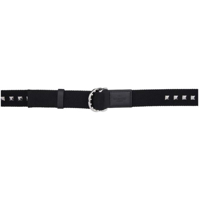 Valentino Black Valentino Garavani Rockstud Buckle Belt