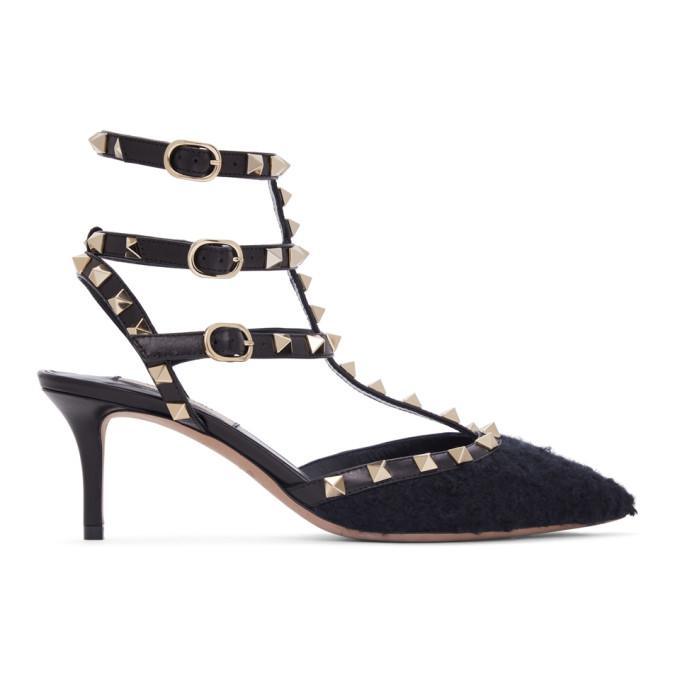 Valentino Black Valentino Garavani Rockstud Cage Heels