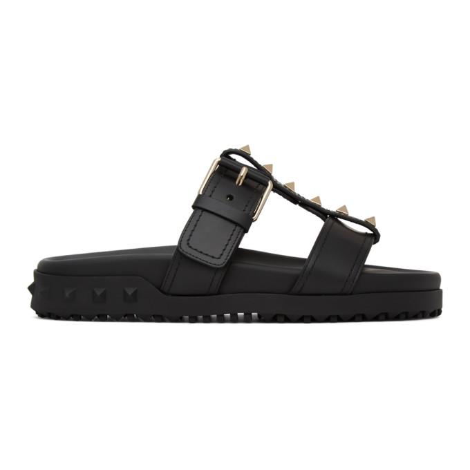 Valentino Black Valentino Garavani Rockstud Sandals
