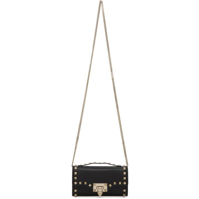 Valentino Black Valentino Garavani Rockstud Shoulder Bag