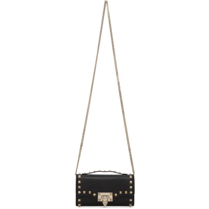 Valentino Black Valentino Garavani Rockstud Shoulder Bag