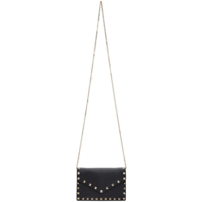 Valentino Black Valentino Garavani Small Rockstud Flap Bag