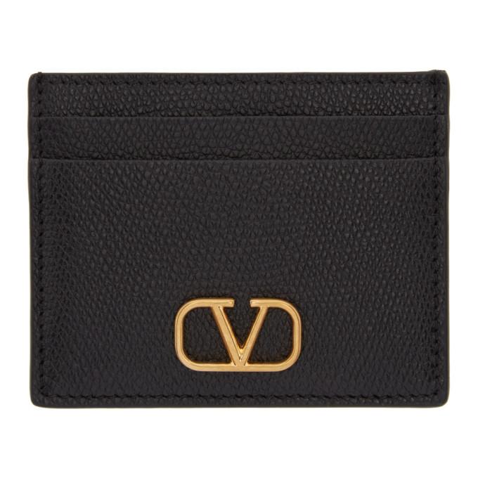 Valentino Black Valentino Garavani VLogo Card Holder