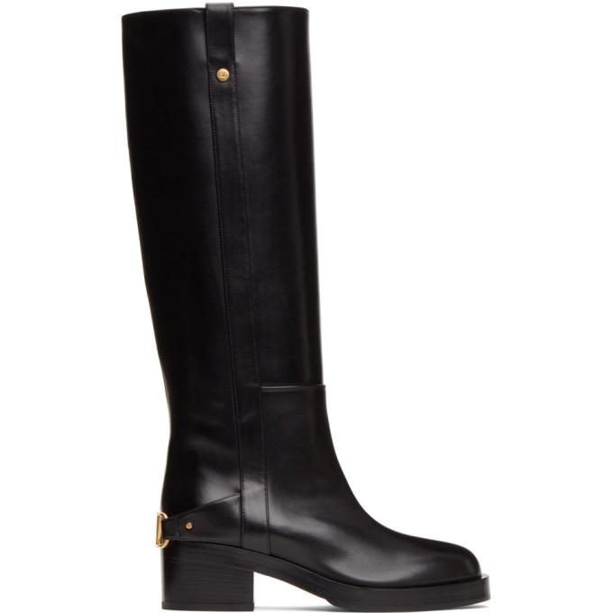 Valentino Black Valentino Garavani VLogo TroopUp Boots