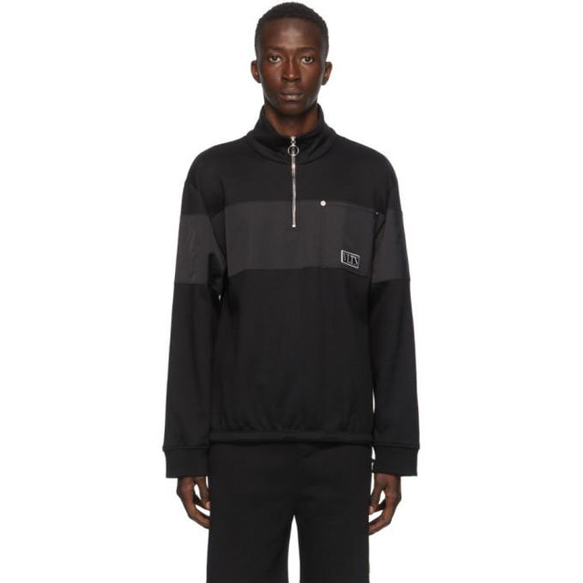 Valentino Black VLTN Half-Zip Sweatshirt