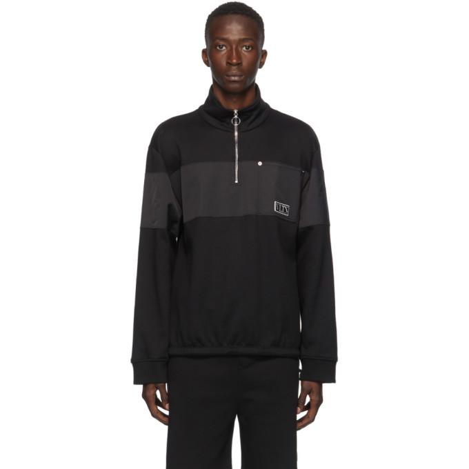 Valentino Black VLTN Half-Zip Sweatshirt