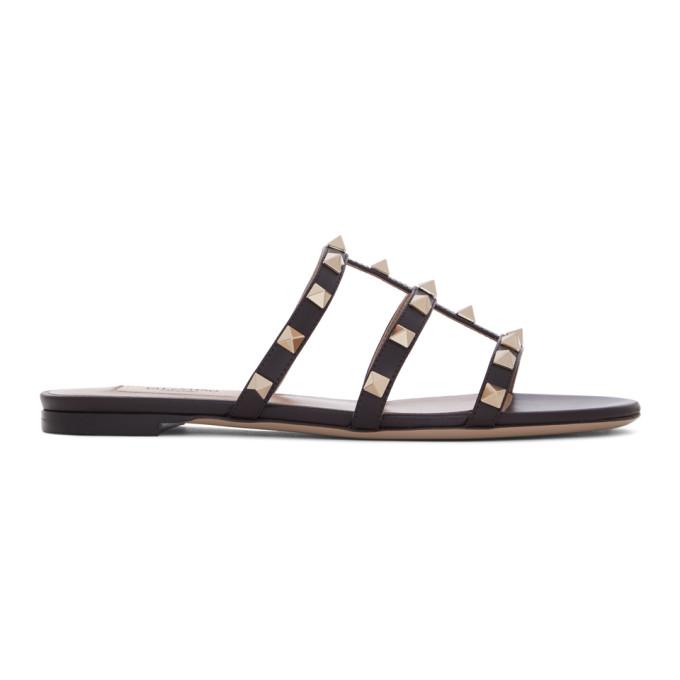 Valentino Brown Valentino Garavani Rockstud Cage Sandals