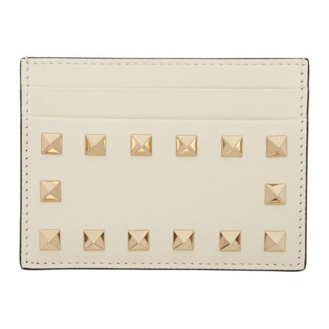 Valentino Off-White Valentino Garavani Rockstud Cardholder