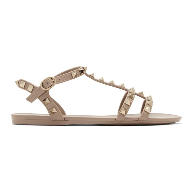 Valentino Pink Valentino Garavani Rockstud Jelly Sandals