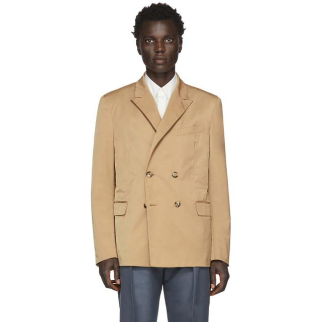 Valentino Tan Double-Breasted Blazer