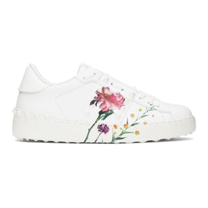 Valentino White Valentino Garavani Inez and Vinoodh Edition Flower Rockstud Untitled Sneakers