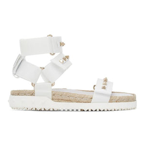 Valentino White Valentino Garavani Rockstud Thick Sandals