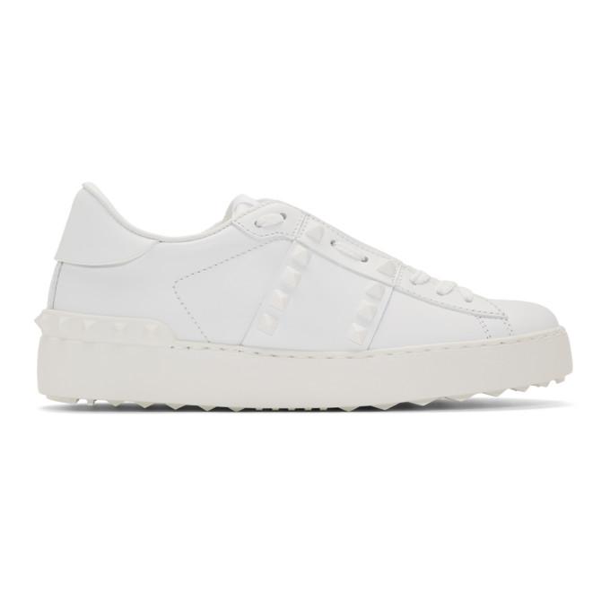 Valentino White Valentino Garavani Rockstud Untitled Sneakers