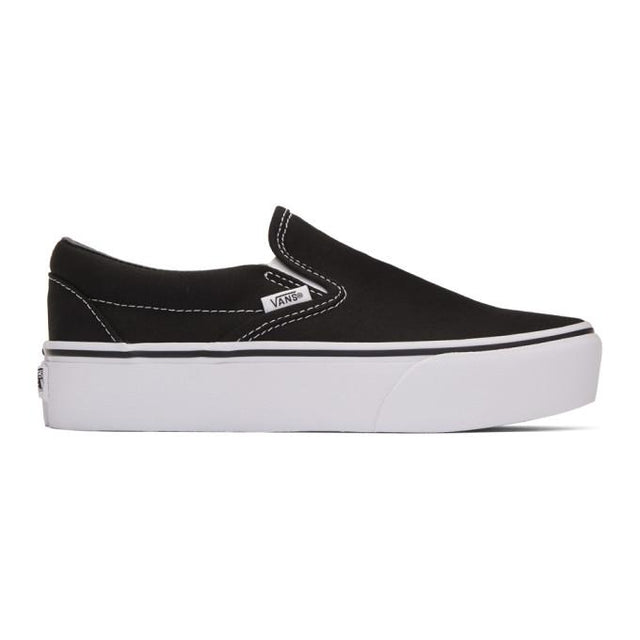 Vans Black Classic Slip-On Platform Sneakers
