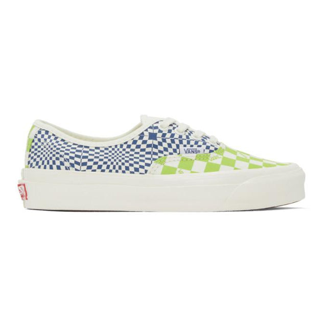 Vans Green and Blue Check OG Authentic LX Sneakers