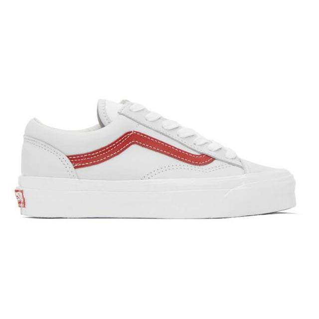 Vans Grey and Red OG Style 36 LX Sneakers