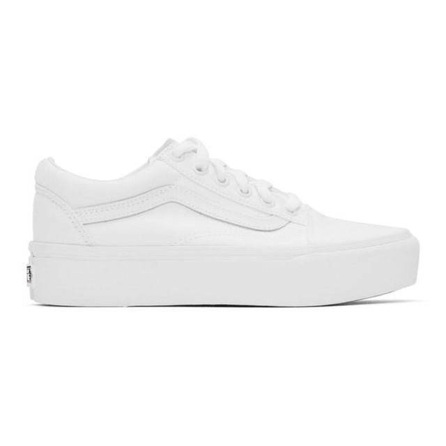 Vans White Old Skool Platform Sneakers