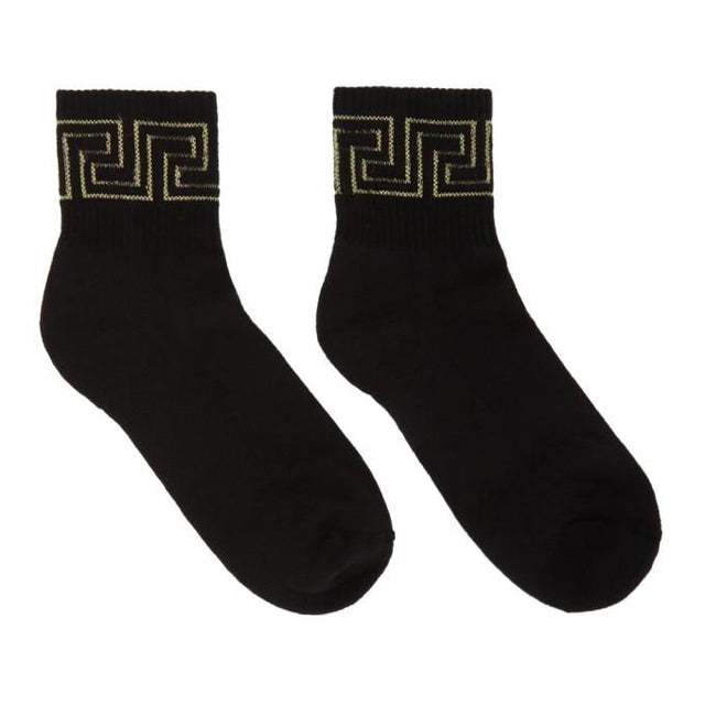 Versace Black and Gold Greta Empire Socks