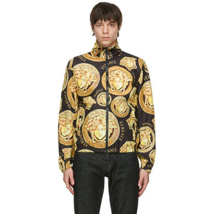 Versace Black and Gold Medusa Track Jacket